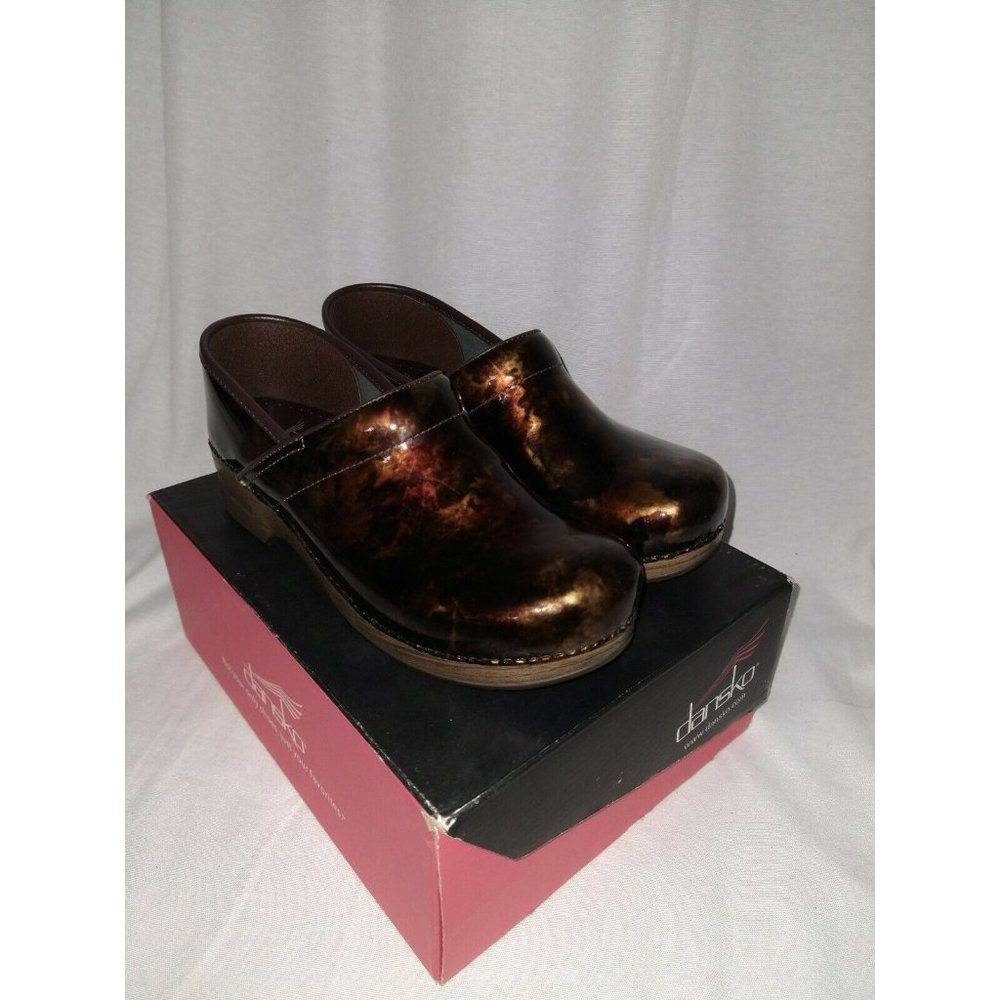 Dansko Size 42 Marbled Brown copper Gold Nursing S